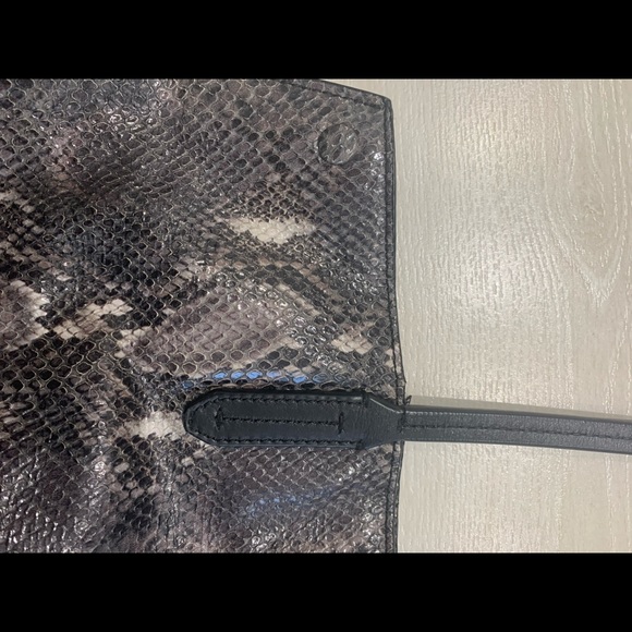 Etienne Aigner Penn Smoke Grey Snake Tote - Picture 13 of 17